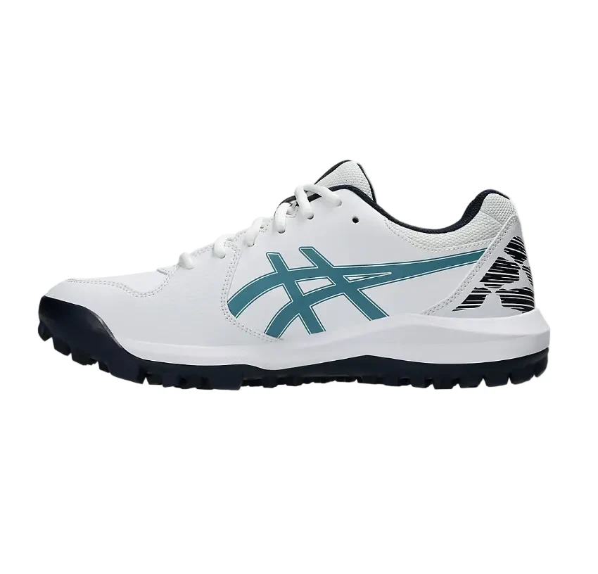 Asics Gel-Lethal Field 2 Cricket Shoes White/Athlantis Blue - Image 5