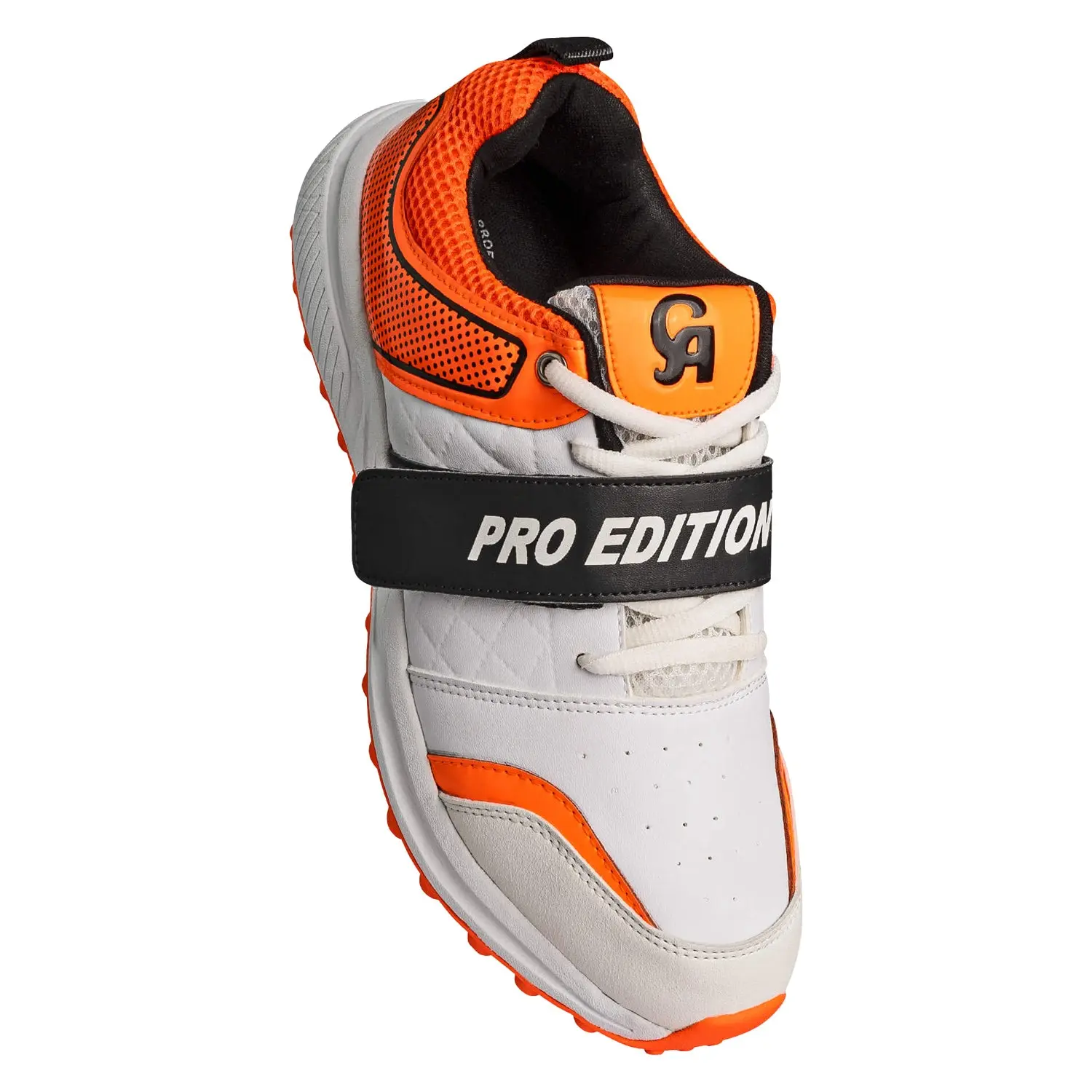CA Pro Edition Cricket Shoes White/Orange - Image 3