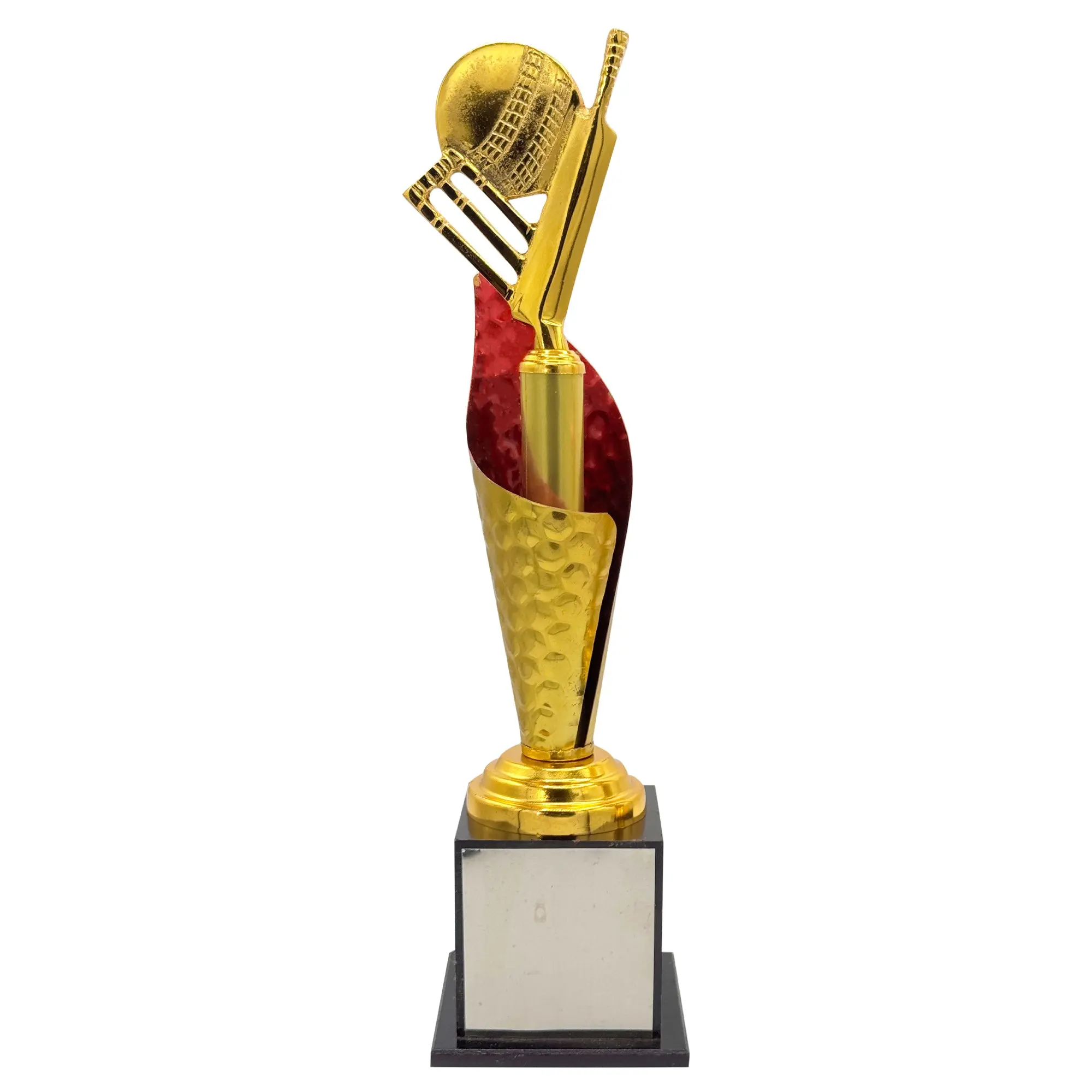Crystal Gold Cricket Trophy - Image 3