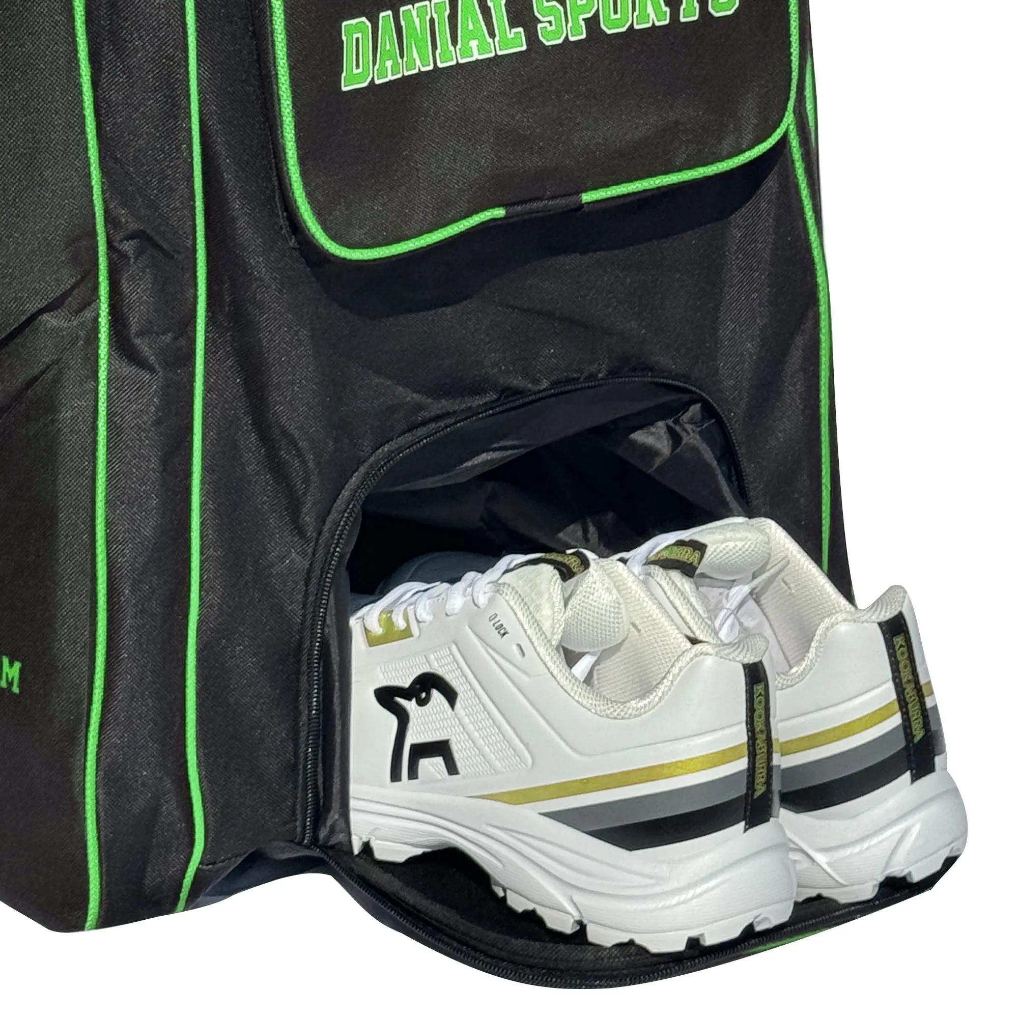 DS 1.0 Duffle Cricket Bag Black/Green - Image 2