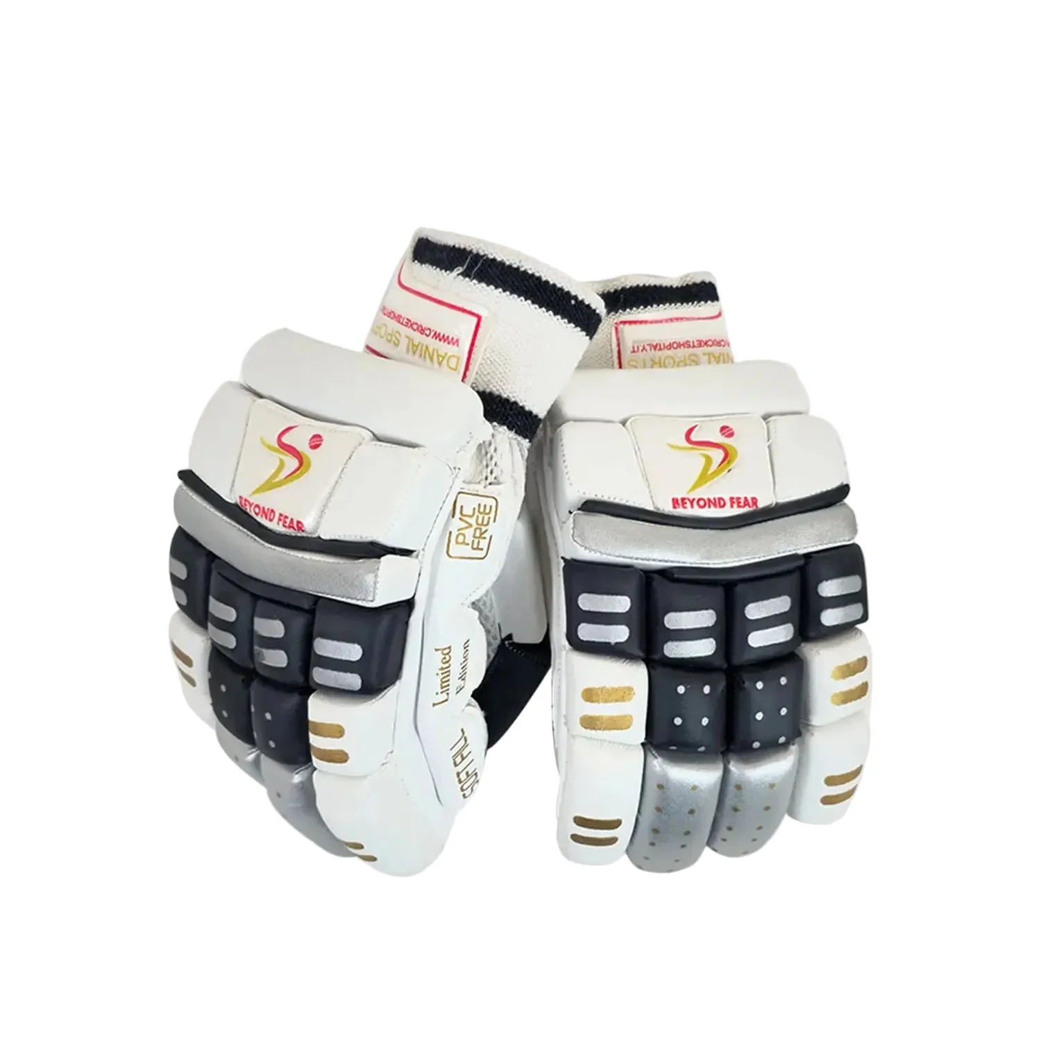 Ds BLK/SLV Cricket Batting Gloves