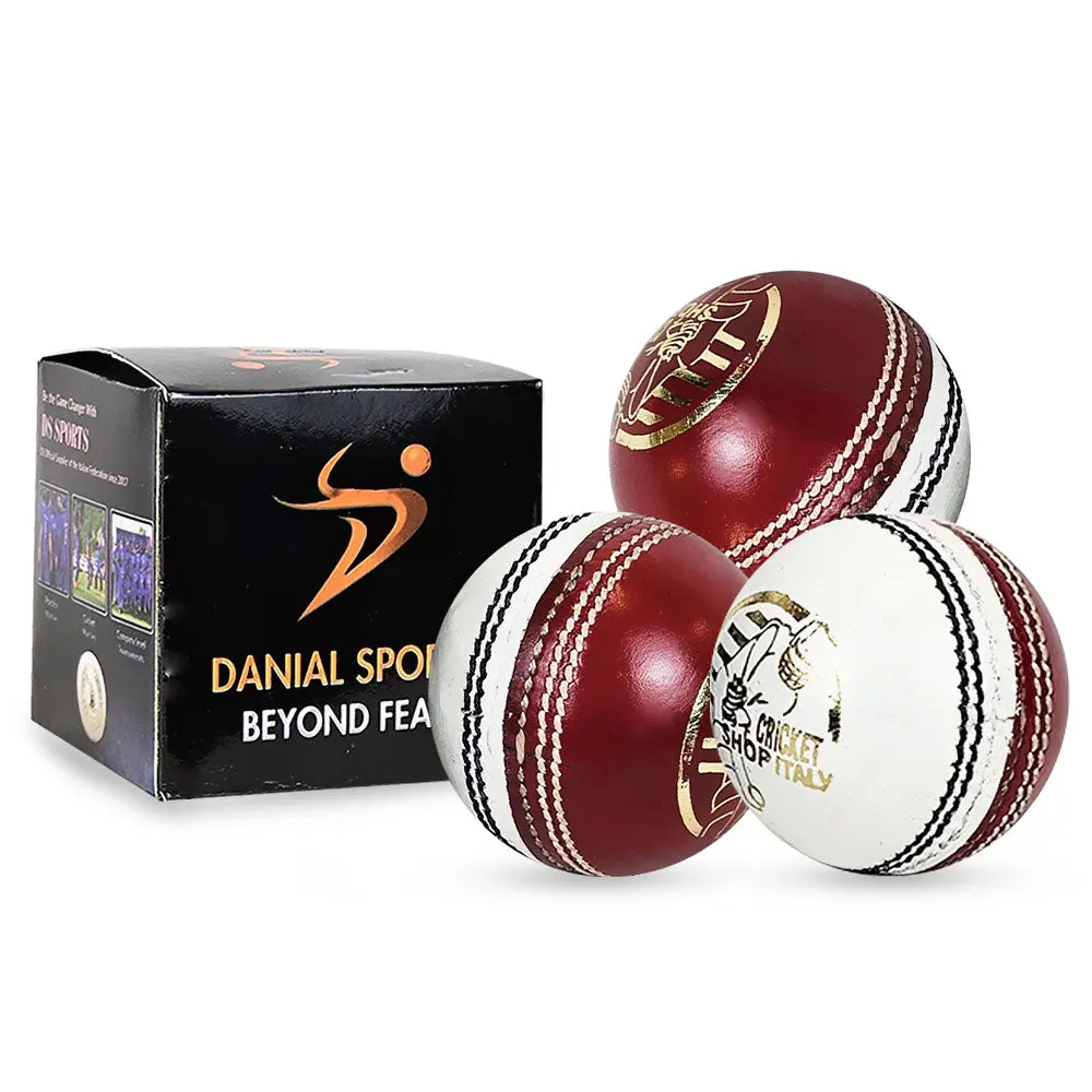 DS Practice Red / white Cricket Ball - Image 6