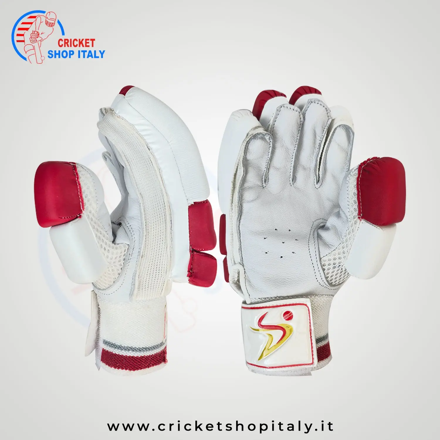 DS Red/White 1.0 Batting Gloves Junior - Image 2
