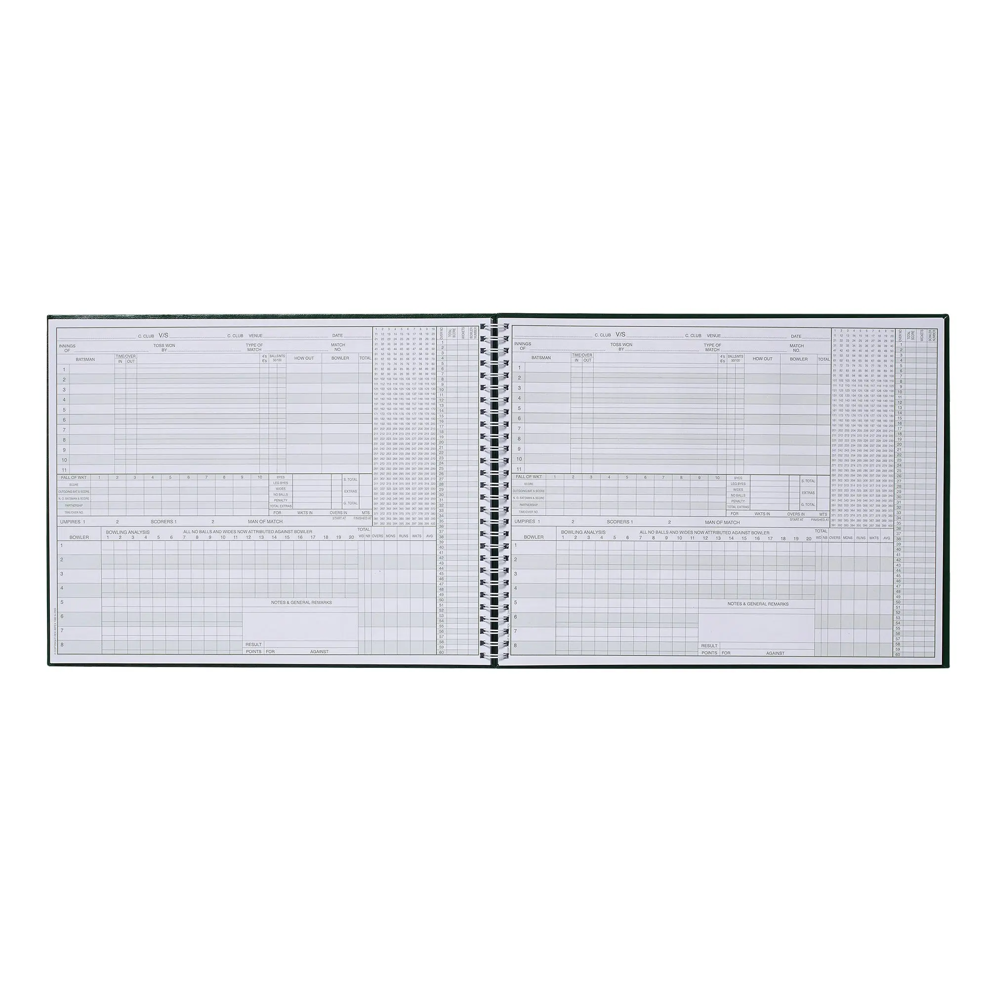 GM Cricket Scorebook (100 Innings) - Image 2