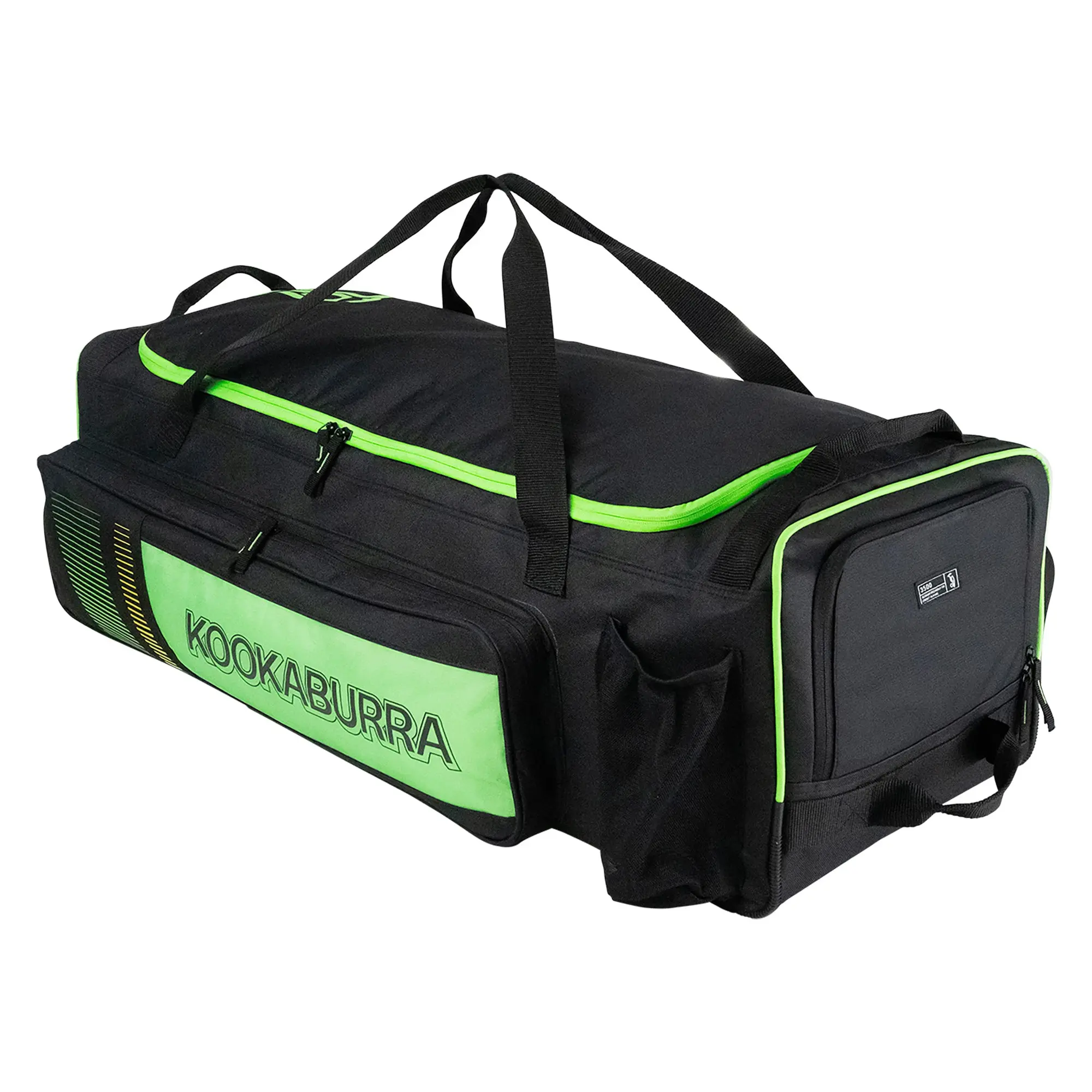 Kookaburra PRO 3500 Wheelie Bag Black/Neon Green