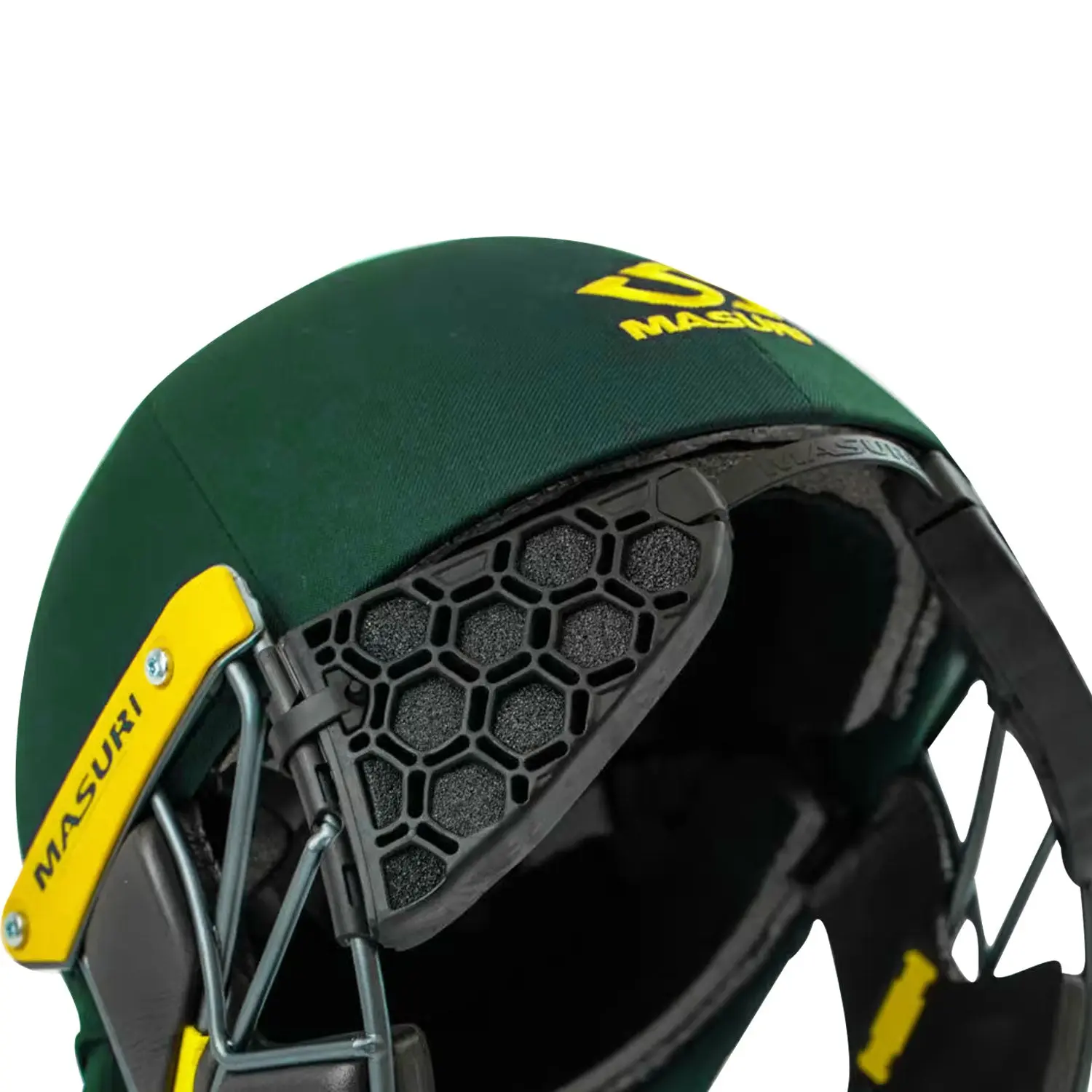 Masuri C Line Plus Steel Cricket Helmet Green - Image 3
