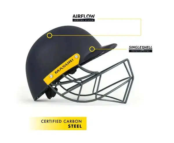 Masuri C Line Steel Cricket Helmet Navy - Image 3
