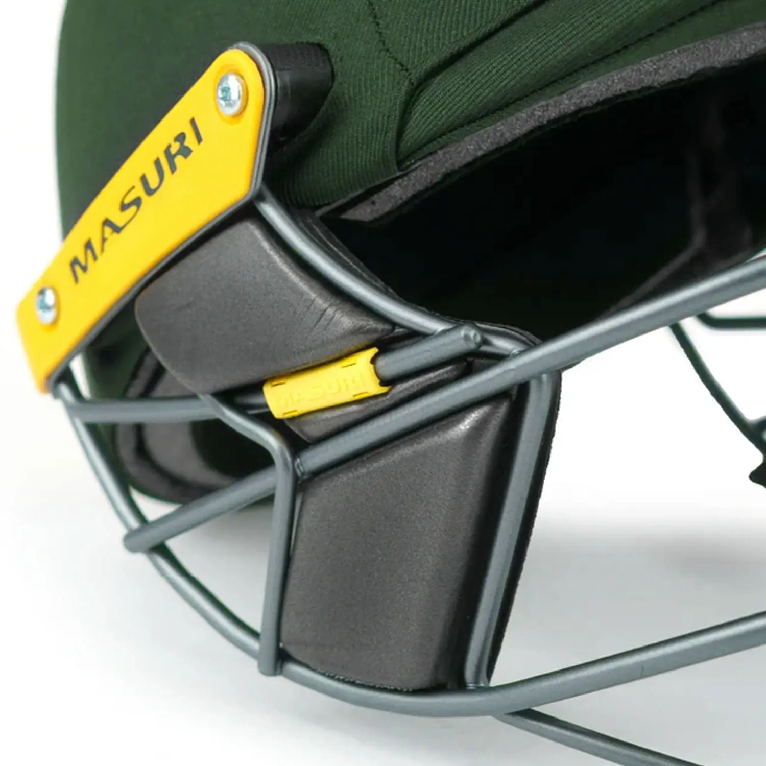 Masuri E Line Steel Cricket Helmet Green - Image 2