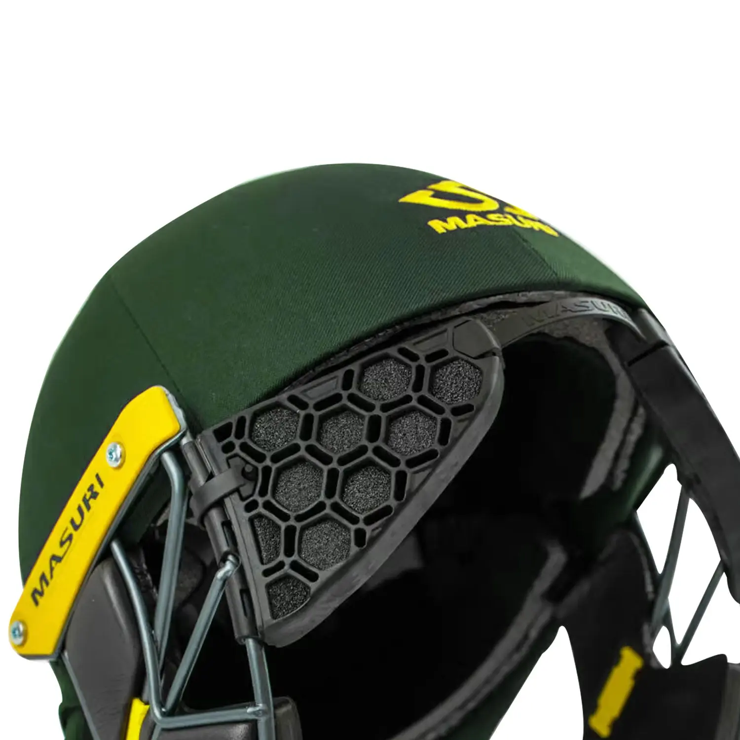 Masuri E Line Steel Cricket Helmet Green - Image 5
