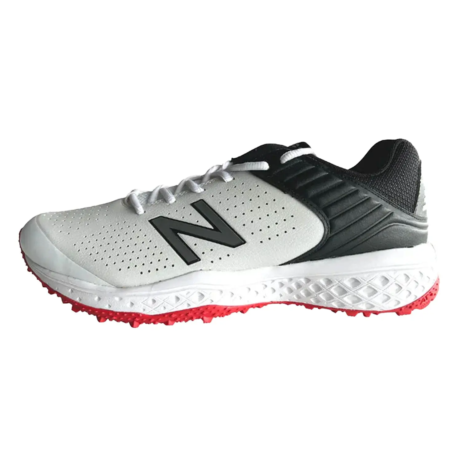 New Balance CK 4020 k4 Rubber Cricket Shoes - White/Red - Image 3