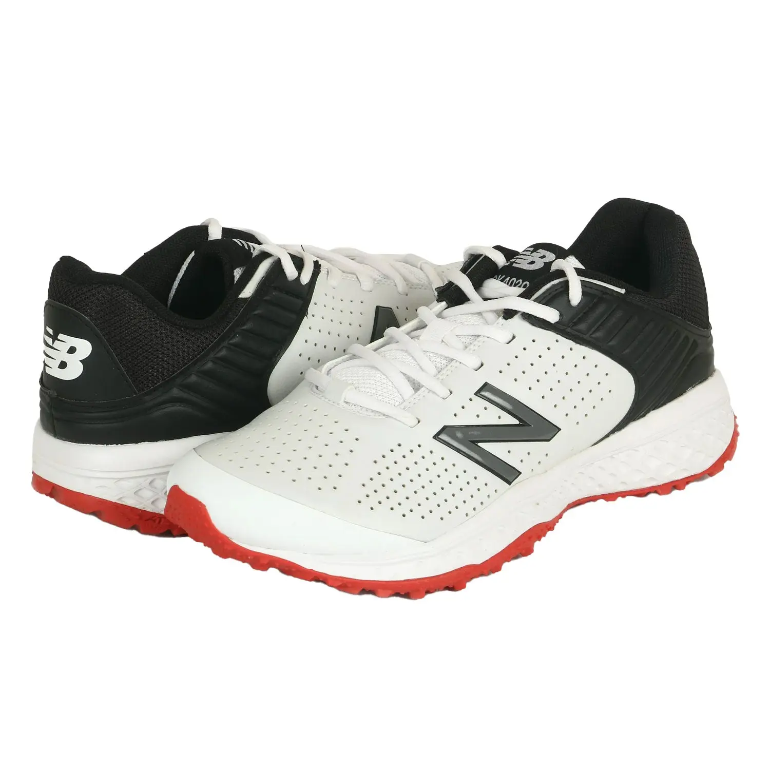 New Balance CK 4020 k4 Rubber Cricket Shoes - White/Red - Image 6