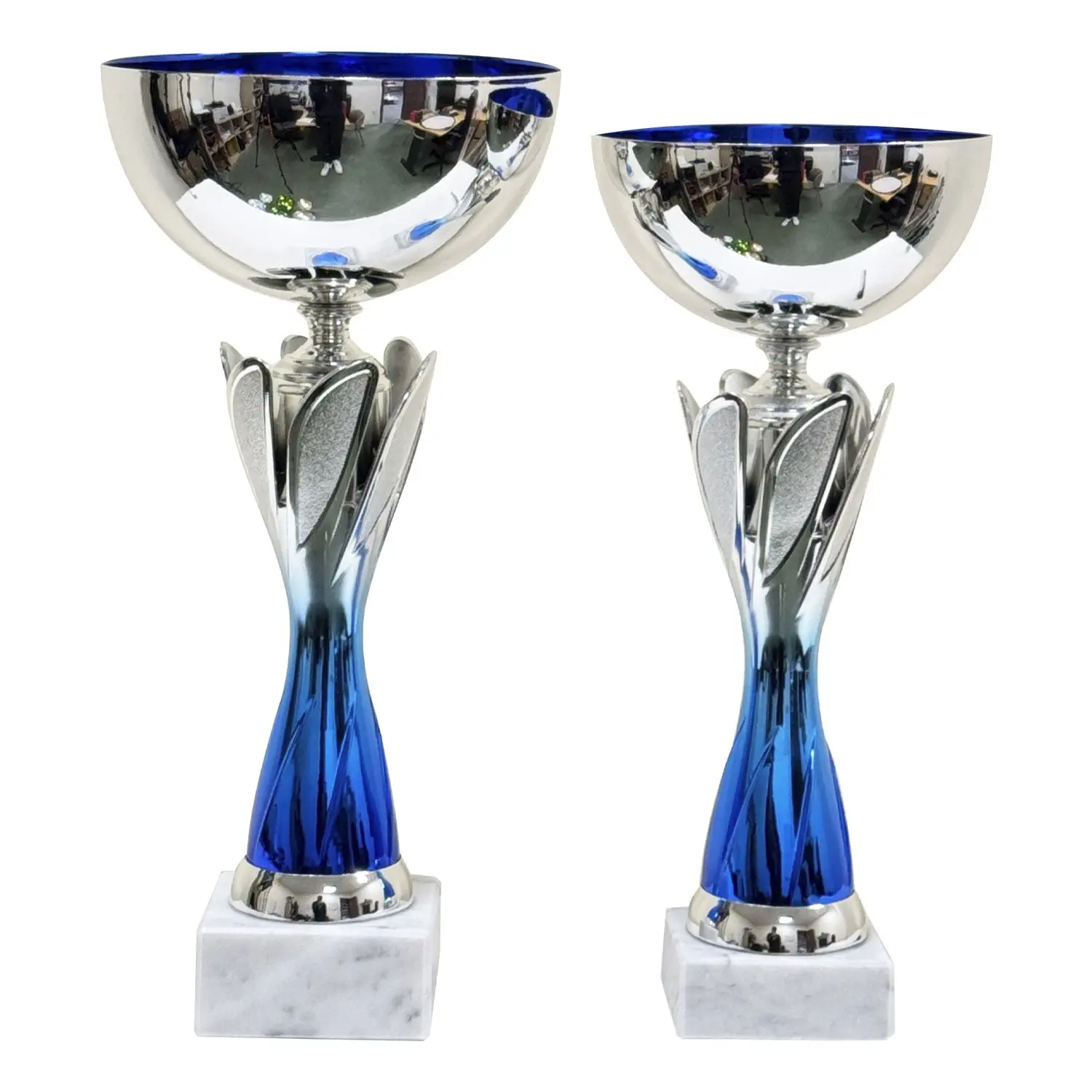Rio Vista Silver & Blue Metal Bowl Trophy Cup