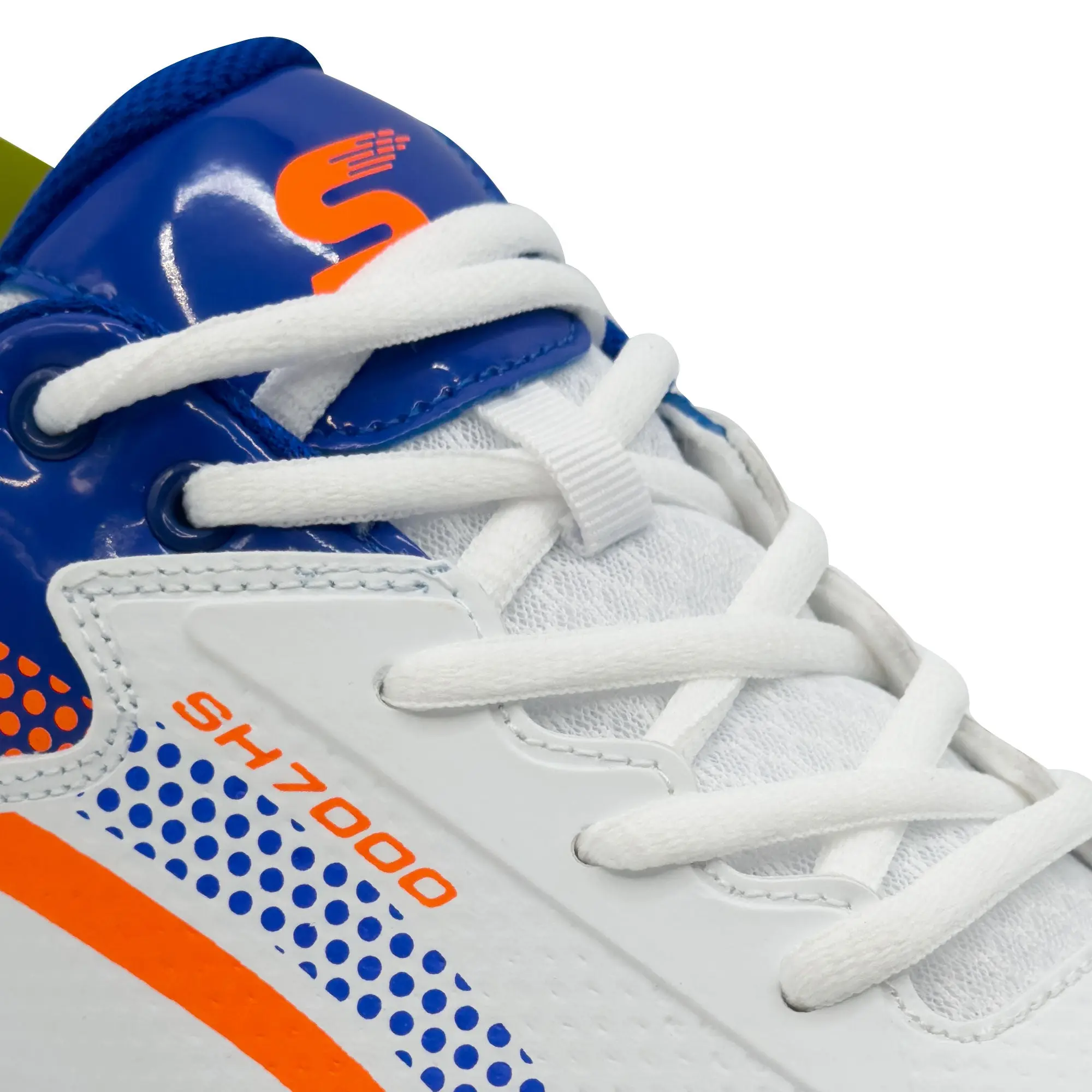 Shine New Edition 7000 Cricket Shoes (Orange & Blue) - Image 6