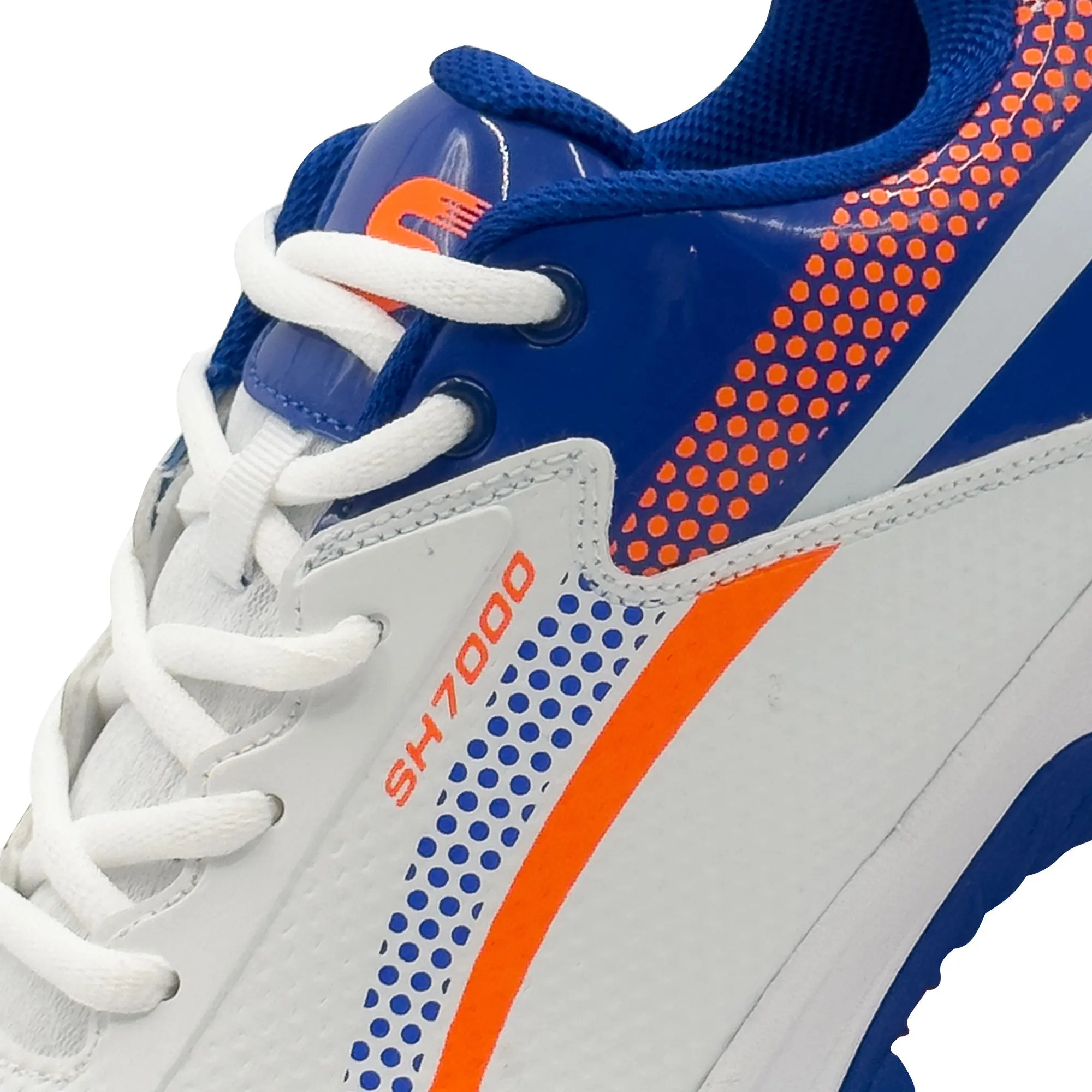 Shine New Edition 7000 Cricket Shoes (Orange & Blue) - Image 7