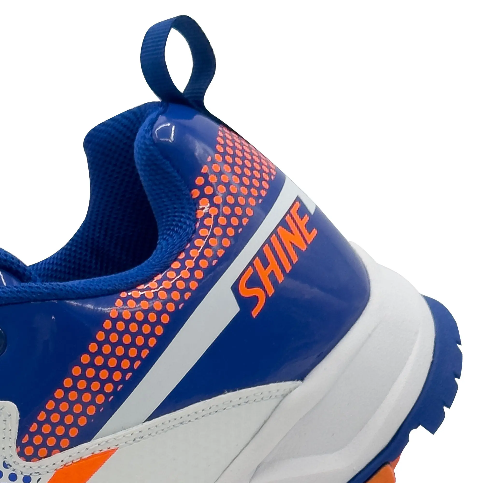 Shine New Edition 7000 Cricket Shoes (Orange & Blue) - Image 9