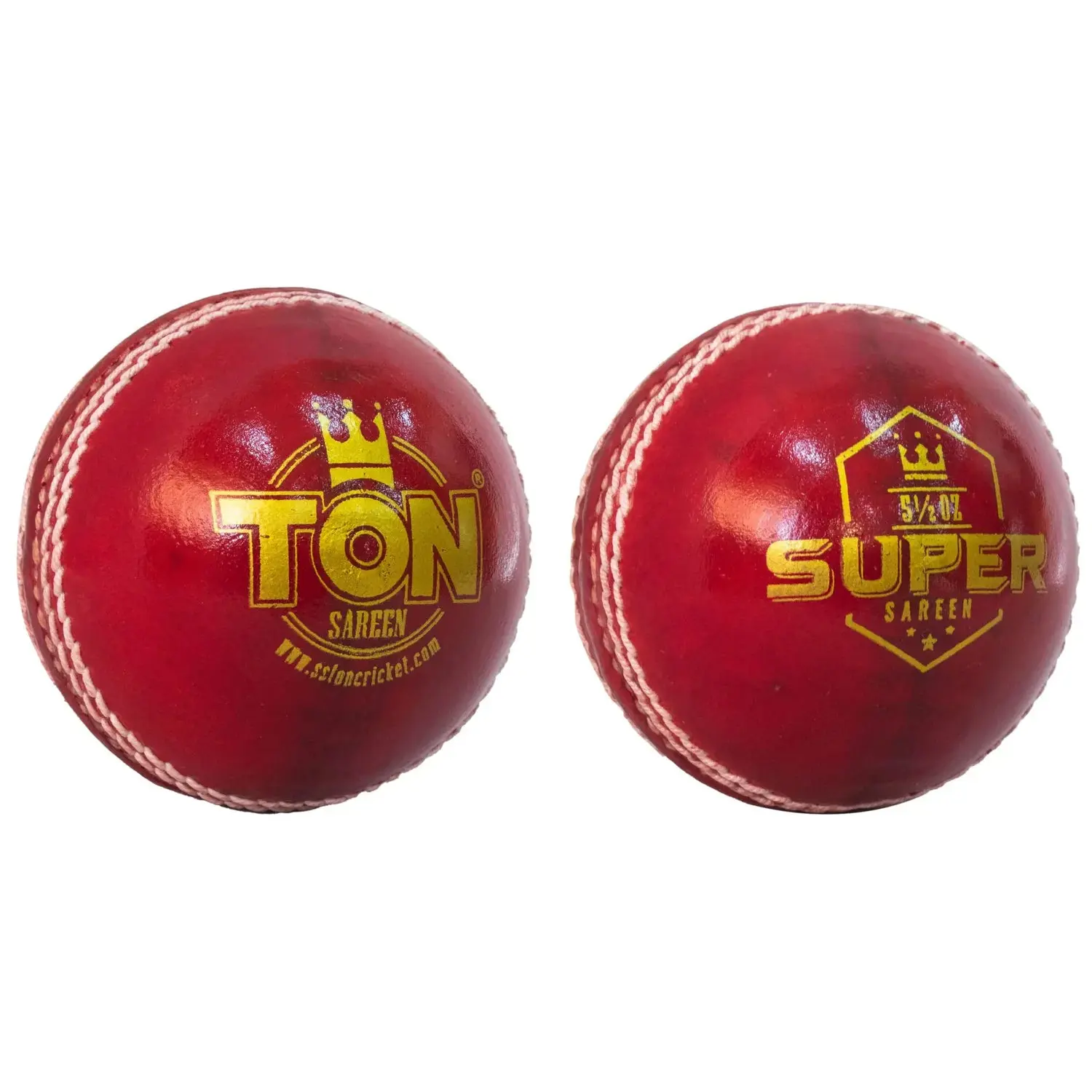SS TON Super Cricket Leather Ball red